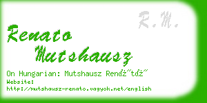 renato mutshausz business card